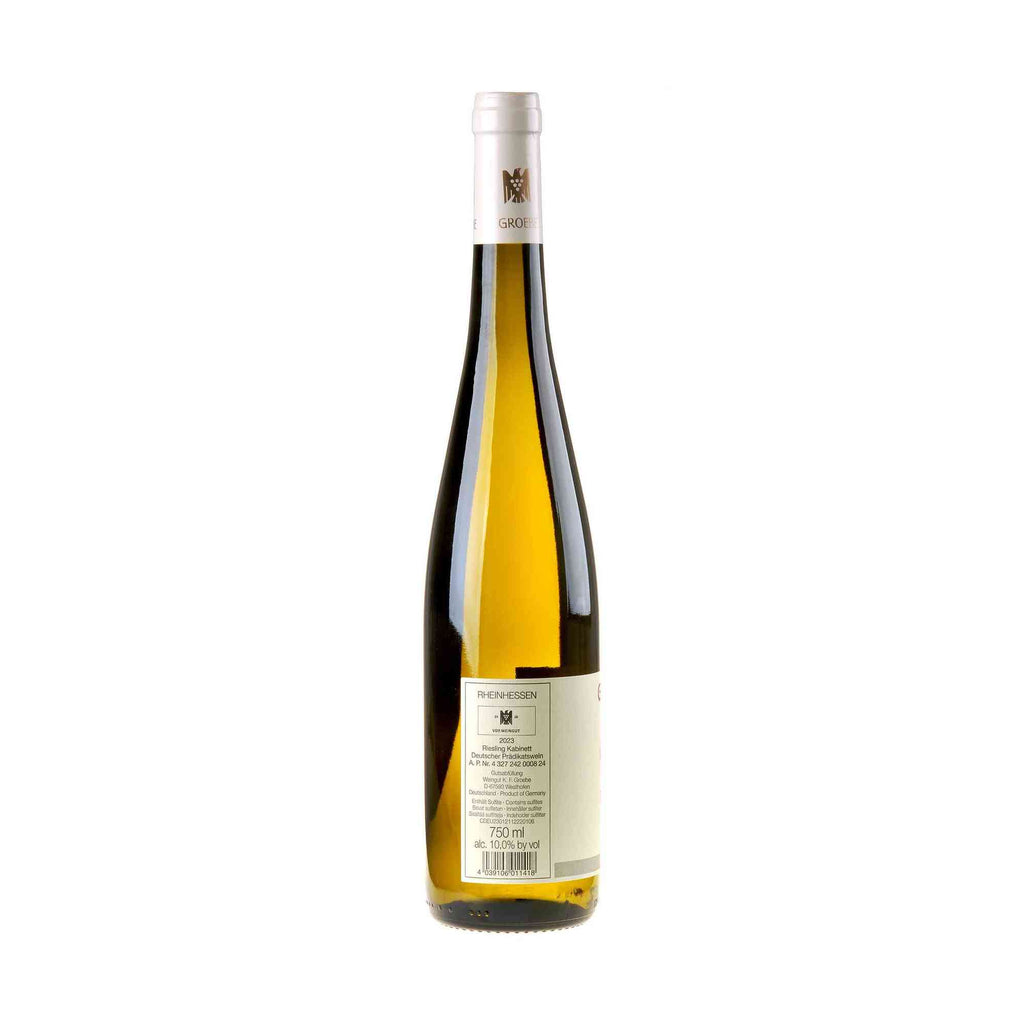 K.F. Groebe Riesling Kabinett 2023 Rücketikett