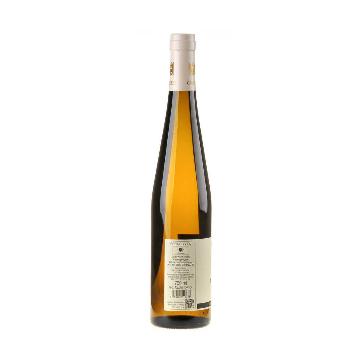 K.F. Groebe Riesling Westhofener trocken Aus Ersten Lagen 2024 Rücketikett