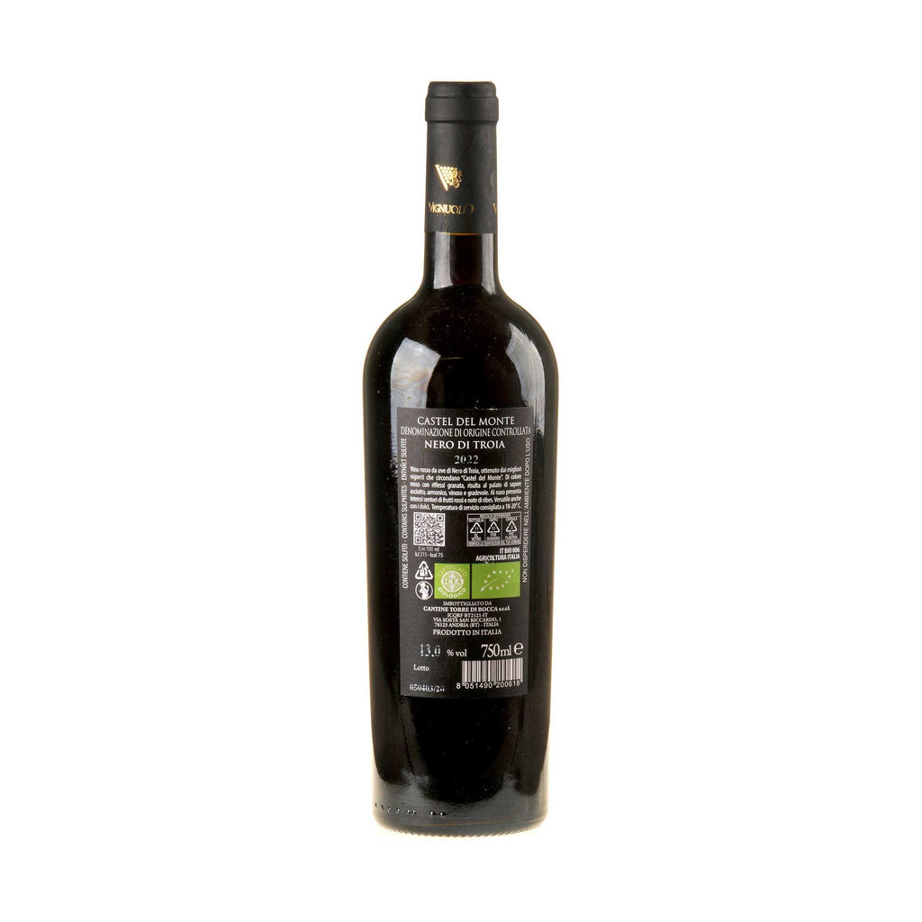 La Cantina di Andria Vignuolo Nero di Troia 2022 bio Rücketikett