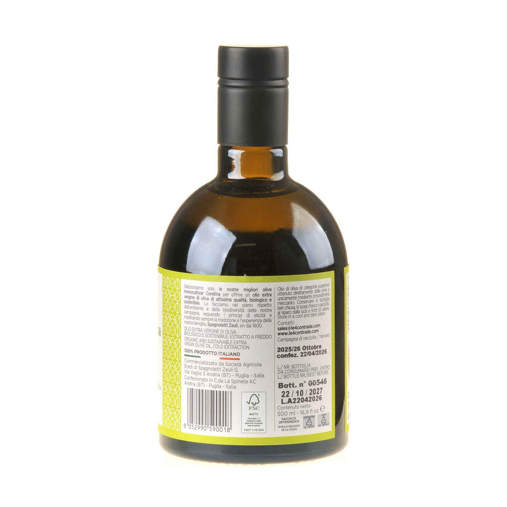 Le 4 Contrade Coratina Olivenöl Extra Vergine Bio 2025 500ml