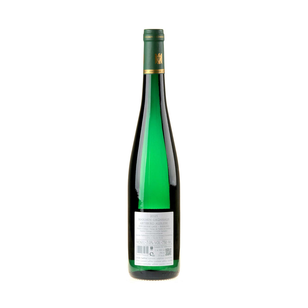 Maximin Grünhaus Riesling Abtsberg Auslese 2025 Rücketikett