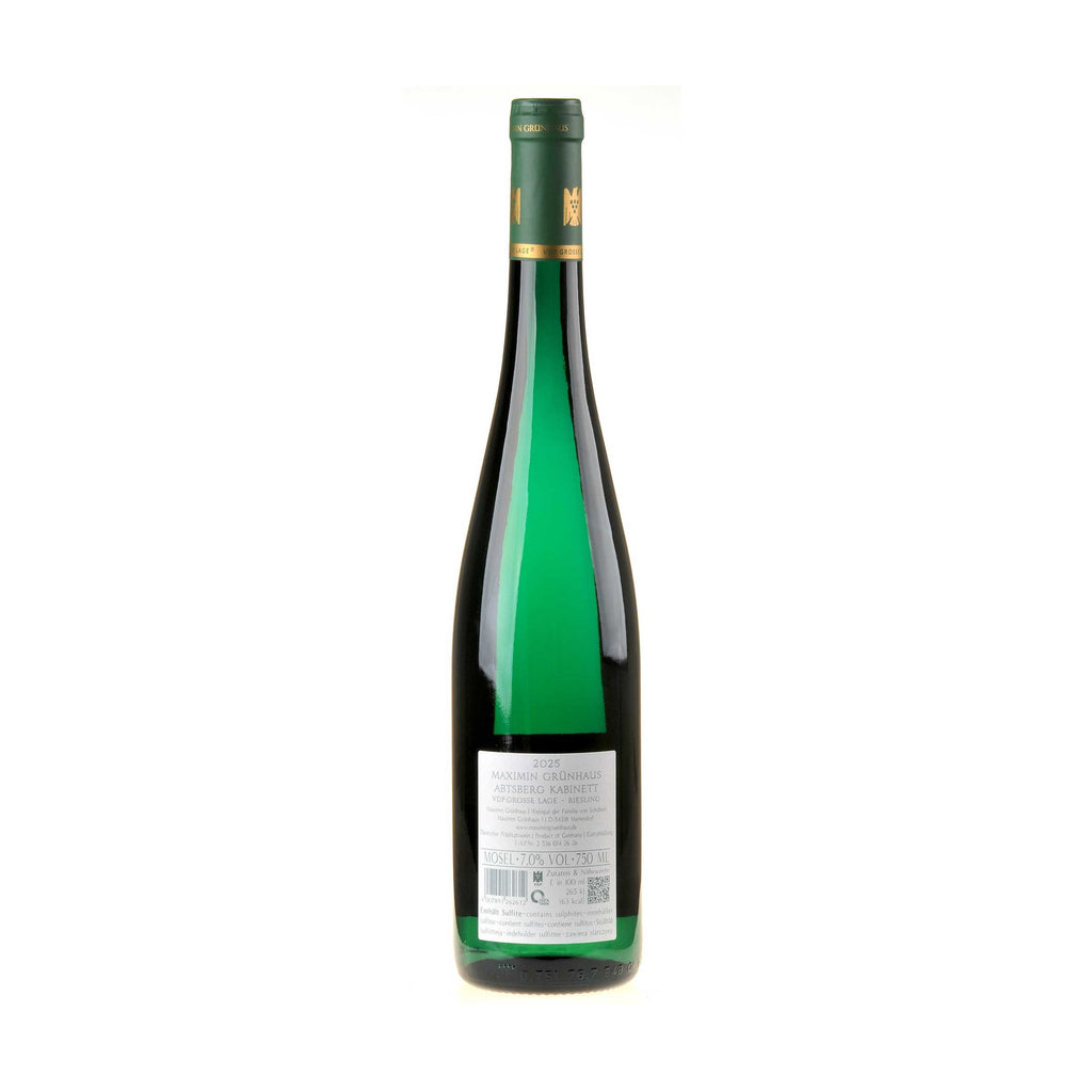 Maximin Grünhaus Riesling Abtsberg Kabinett 2025 Rücketikett