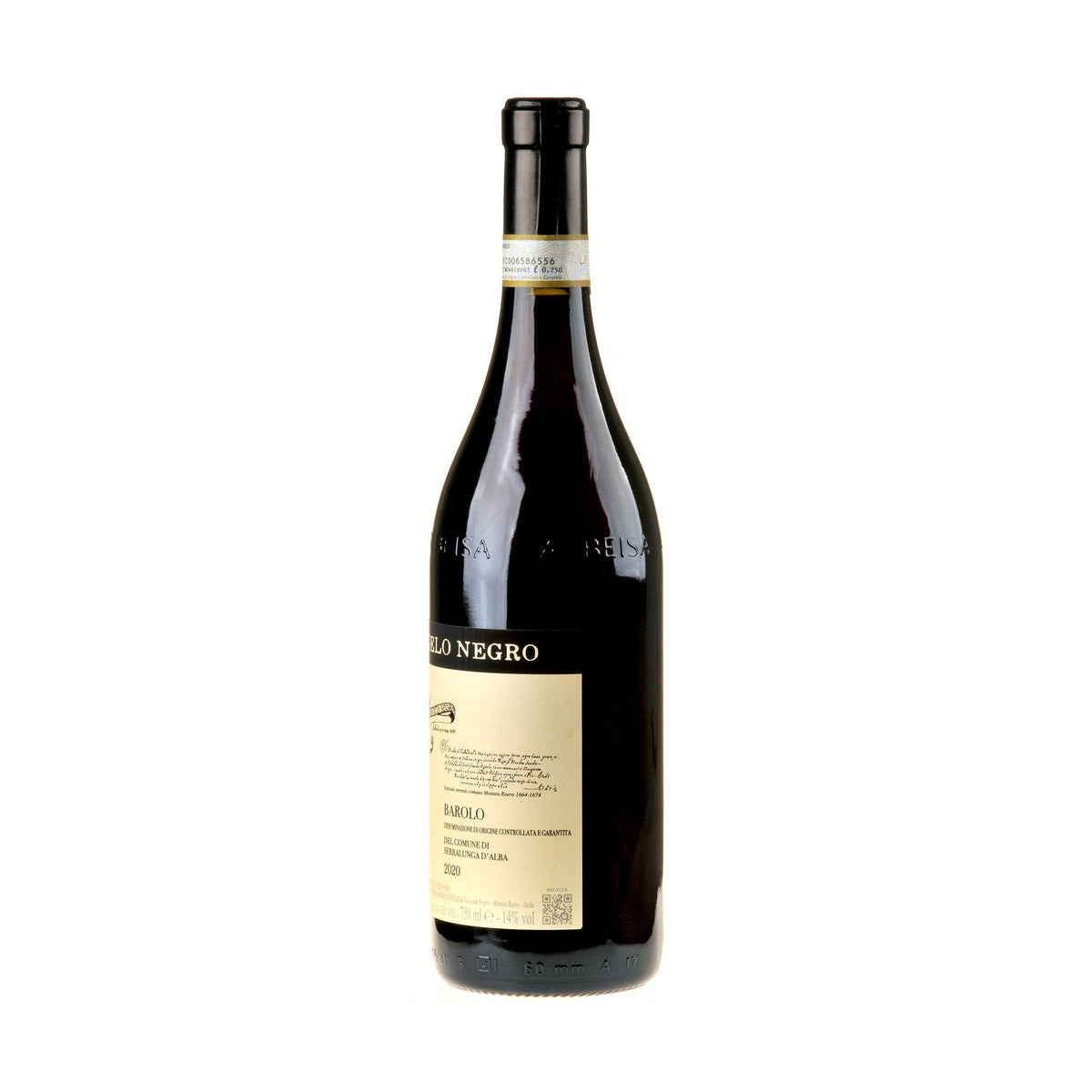 Negro Angelo e Figli Barolo Serralunga d'Alba DOCG 2020 Ruecketikett