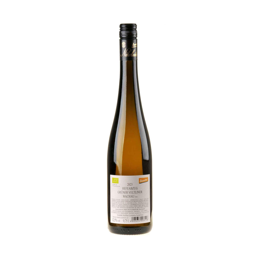 Nikolaihof Grüner Veltliner Hefeabzug 2023 Rücketikett