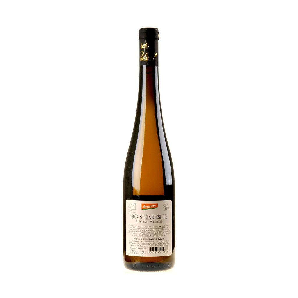 Nikolaihof Riesling Steinriesler Bio 2004 Rücketikette
