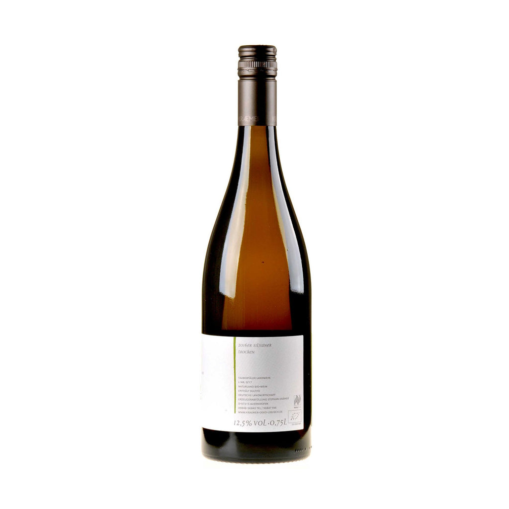 Ökologischer Land- & Weinbau KRAEMER Silvaner Muschelkalk 2016 Rücketikette