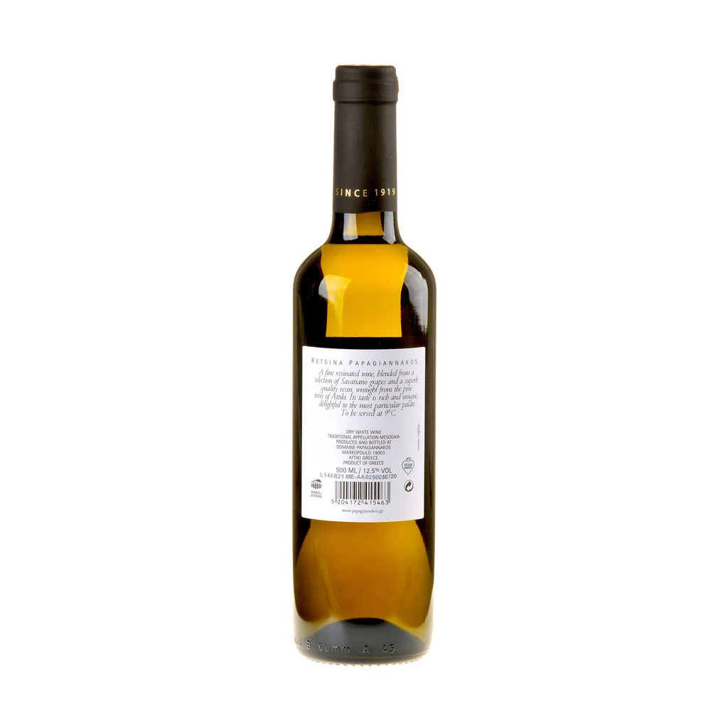 Papagiannakos Retsina 2020 0,5L Rücketikett