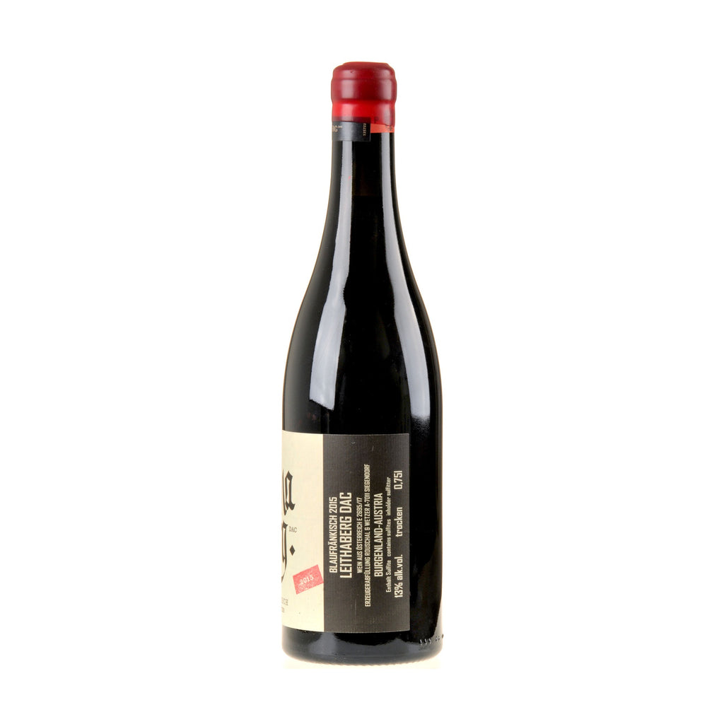Peter Wetzer Blaufränkisch Leithaberg 2015 Rücketikette