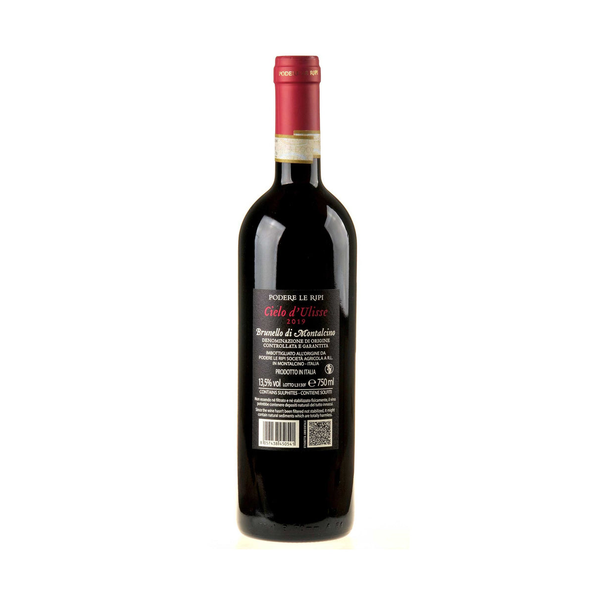 Podere Le Ripi Ciello d'Ulisse Brunello di Montalcino 2019 Ruecketikett