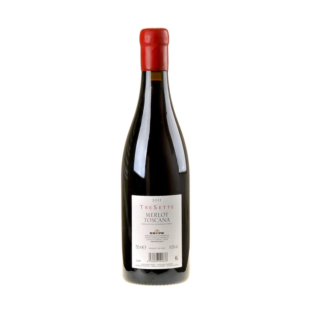Riecine TreSette 777 Merlot Toscana IGT 2017 Rücketikette