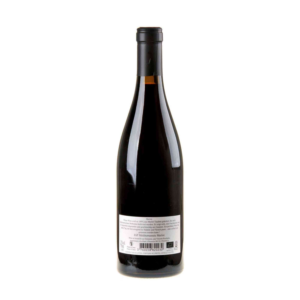 Roche-Audran Merlot IGP Méditerranée Bio 2021 Rücketikett