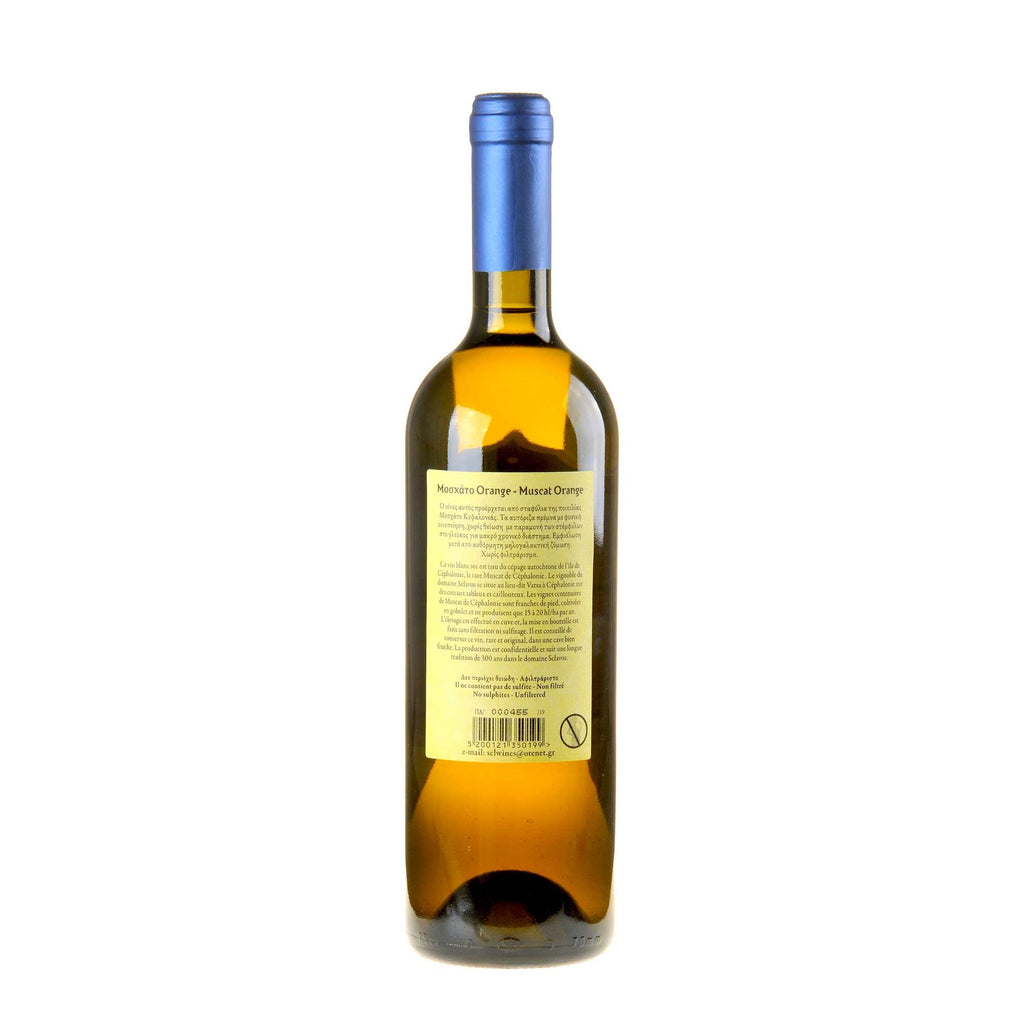 Sclavos Wines Muscat Orange 2019 Rücketikette