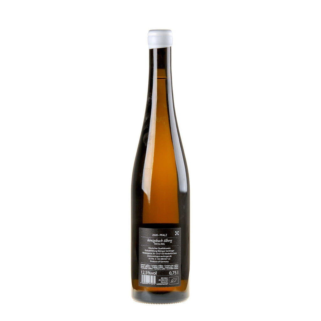 Seckinger Riesling Ölberg Bio 2020 Rücketikett