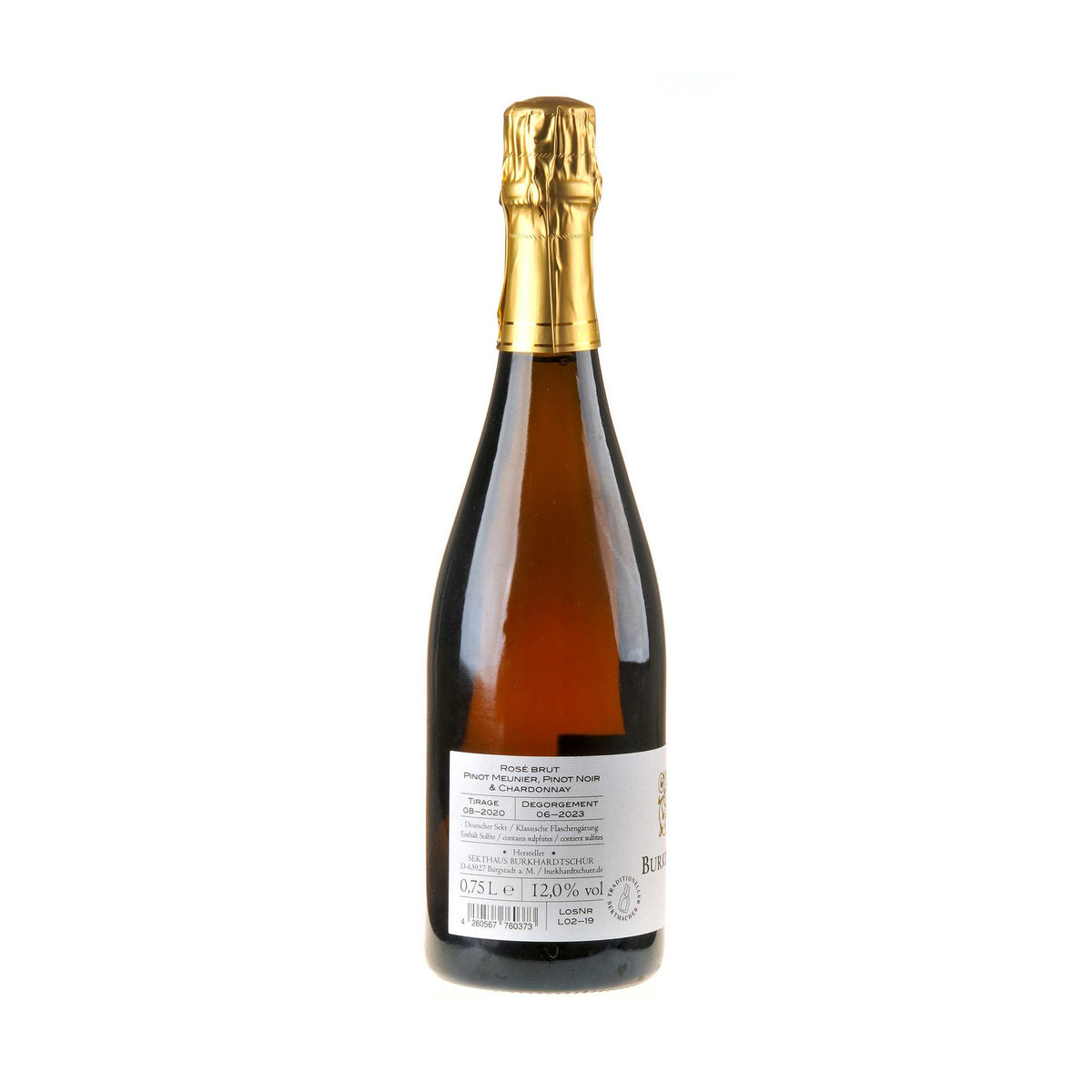Bild Sekthaus BurkhardtSchür Rosé Brut Rücketikett