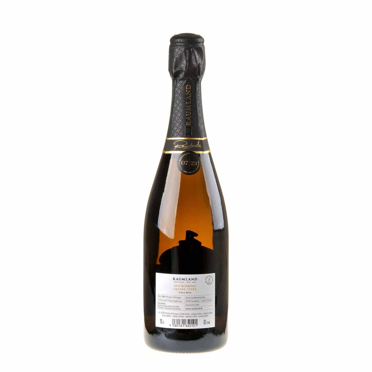 Sekthaus Raumland MonRose Grande Cuvée Extra Brut 2011 Rücketikett