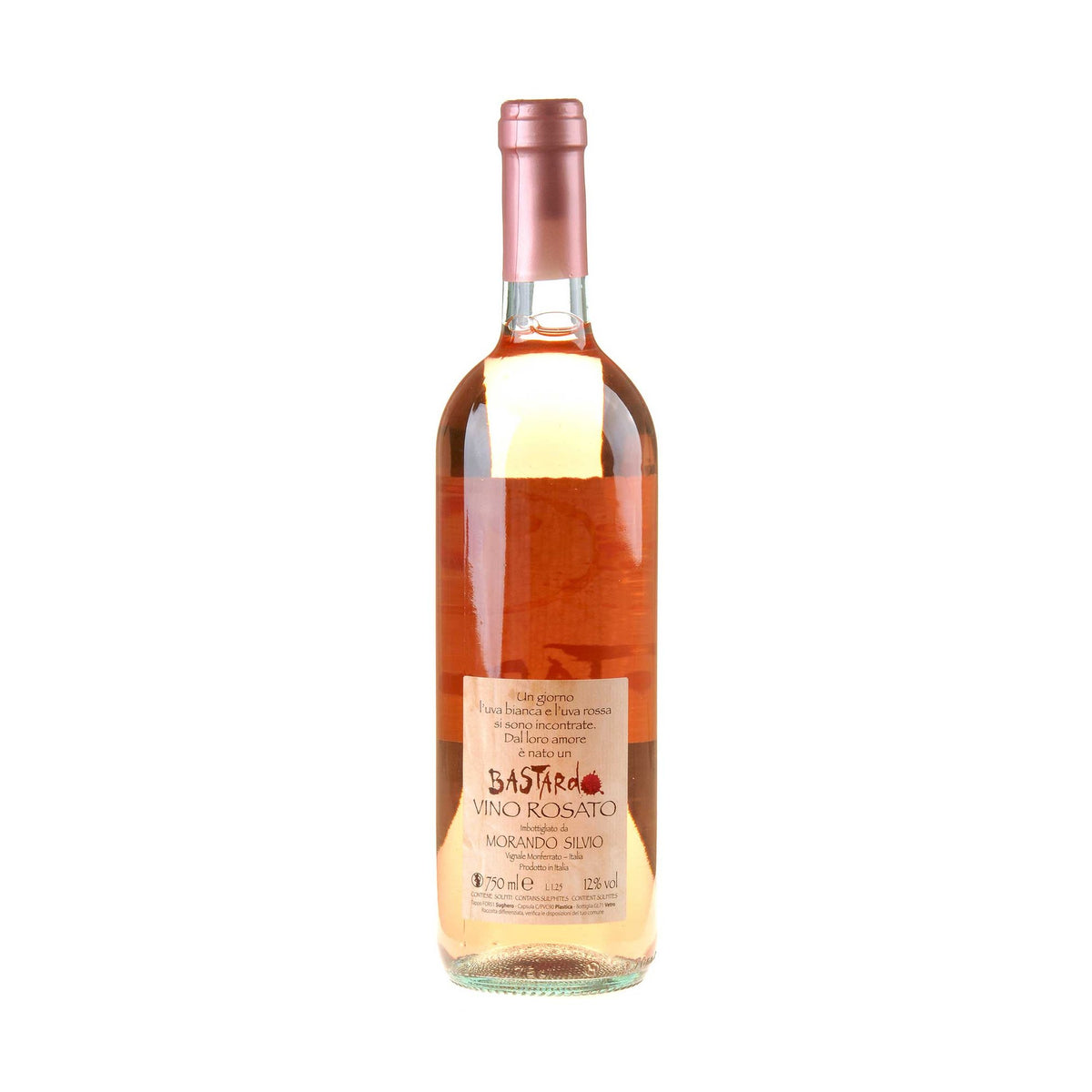 Silvio Morando Bastardo Vino Rosato Rücketikett