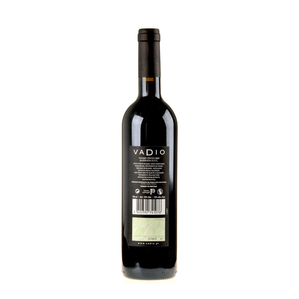 Vadio Vinho Tinto "VADIO" 2009 Rücketikette