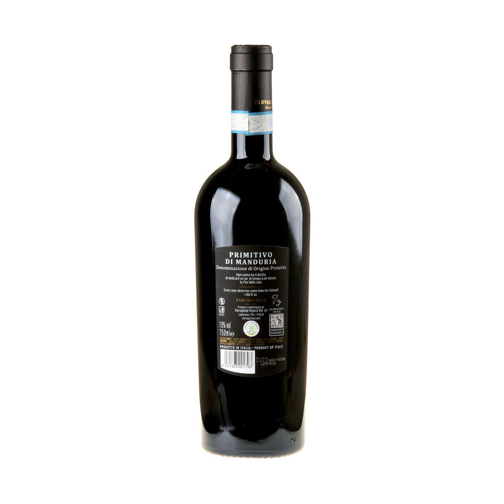 Varvaglione Cosimo Varvaglione Collezione Privata Primitivo di Manduria old vines 2021 Rücketikett