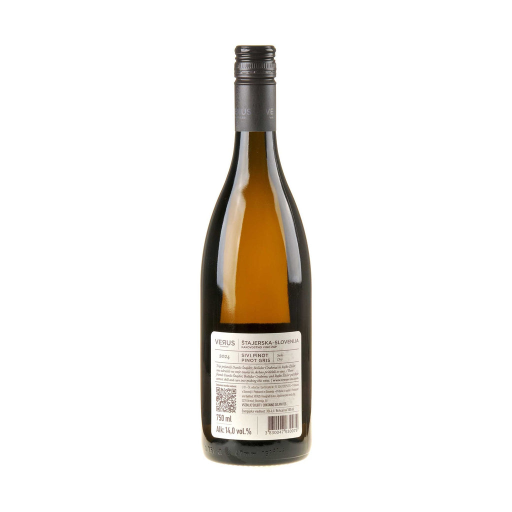 Verus Pinot Gris 2024 Rücketikett