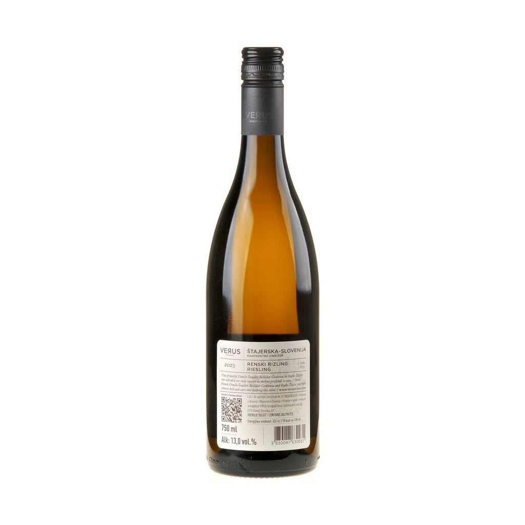 Verus Riesling 2025 Rücketikett
