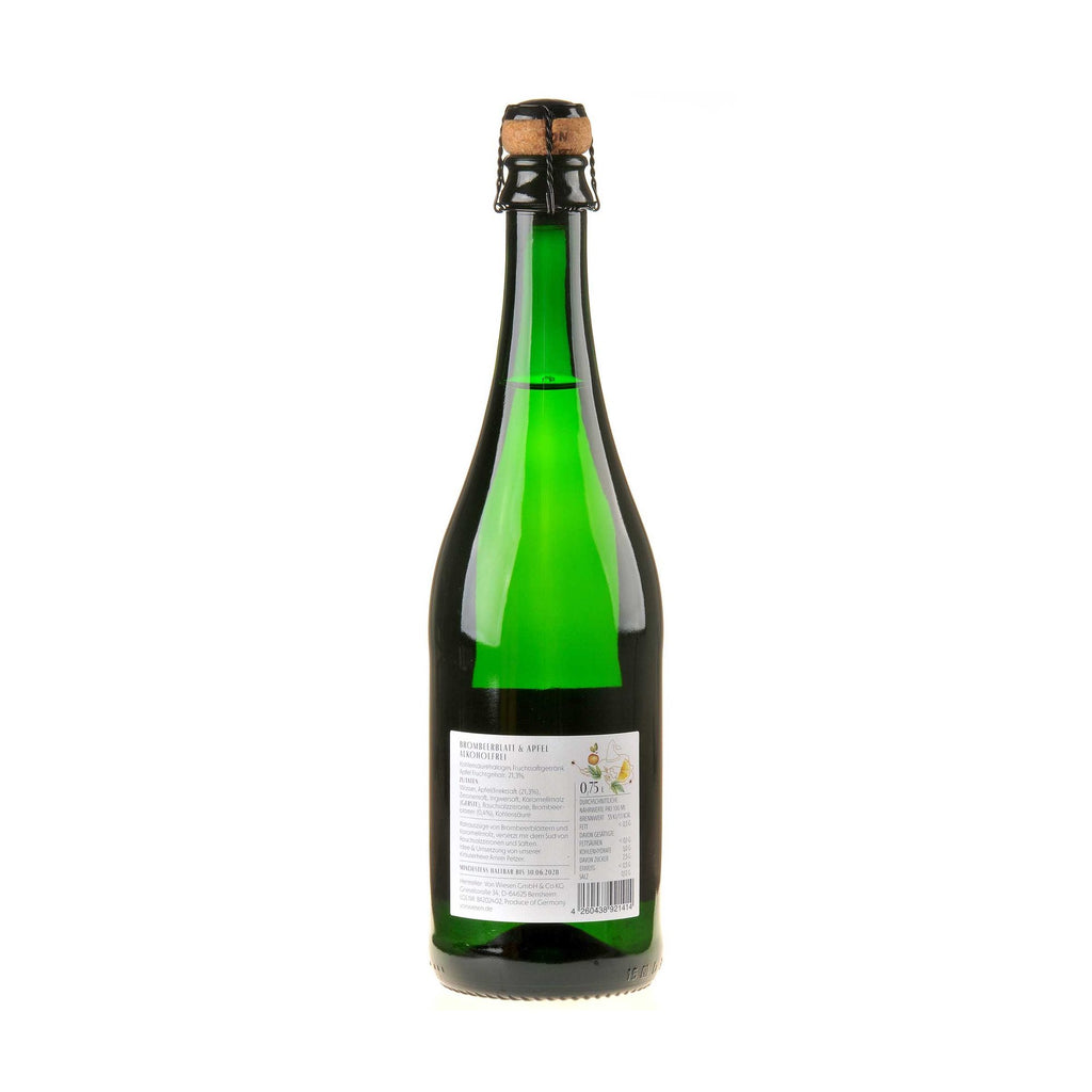 Von Wiesen Brombeerblatt & Apfel alkoholfrei Rücketikett