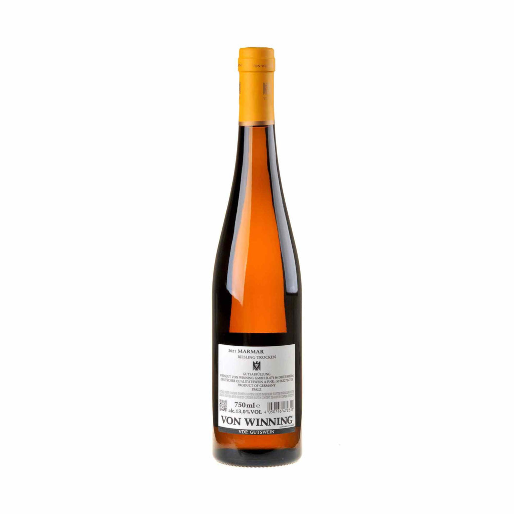 Von Winning Riesling MarMar 2021 Rücketikett