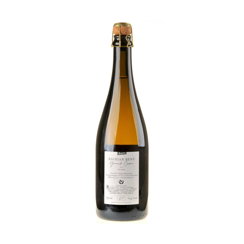 Weingut Bastian Beny Grande Cuvée Brut Nature Bio 2023 Rücketikett