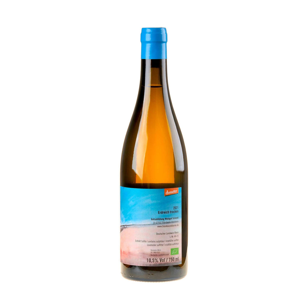 Weingut Bianka und Daniel Schmitt Erdreich Bio 2021 Rücketikett