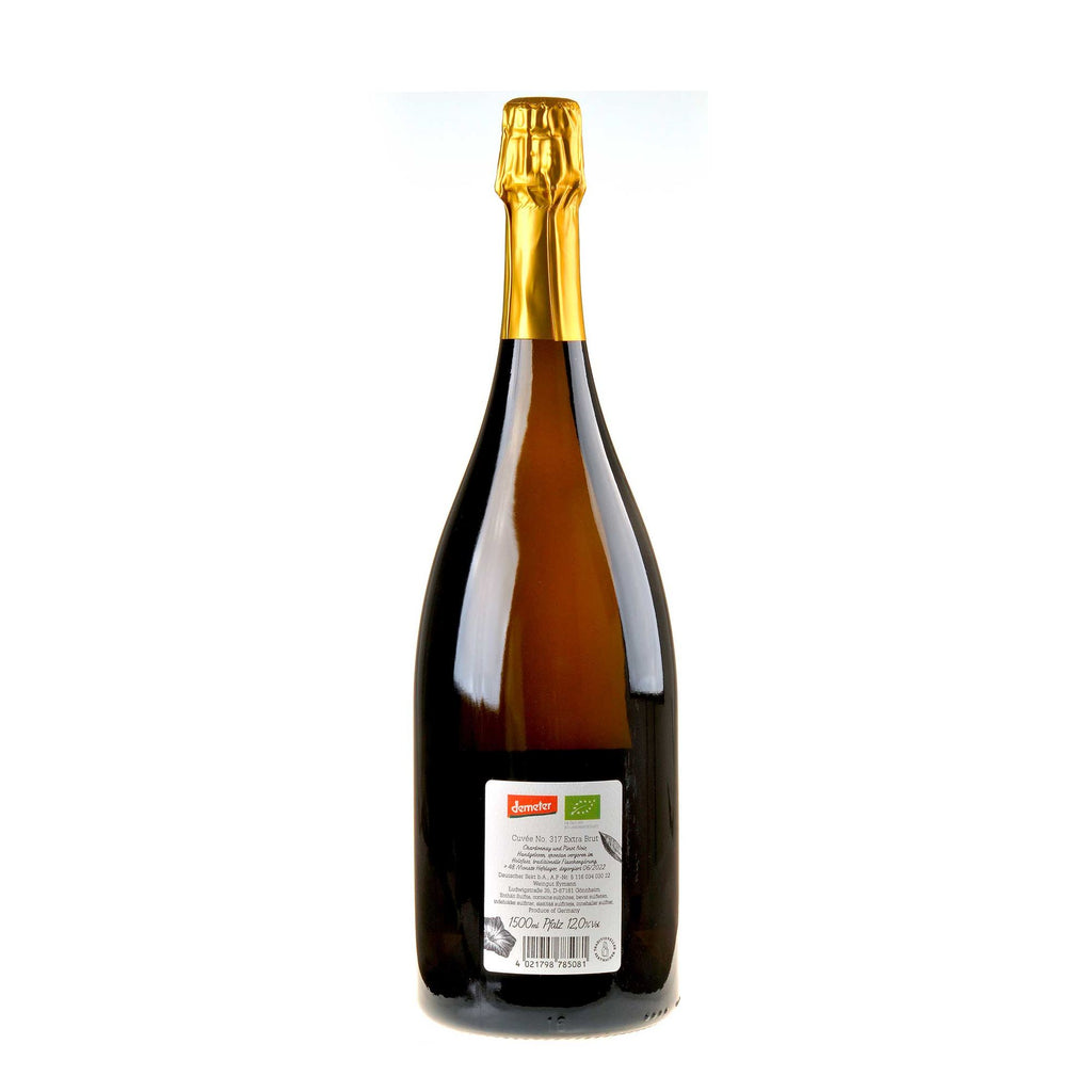 Weingut Eymann Cuvée No. 317 Sekt Extra Brut Bio Magnum Rücketikett