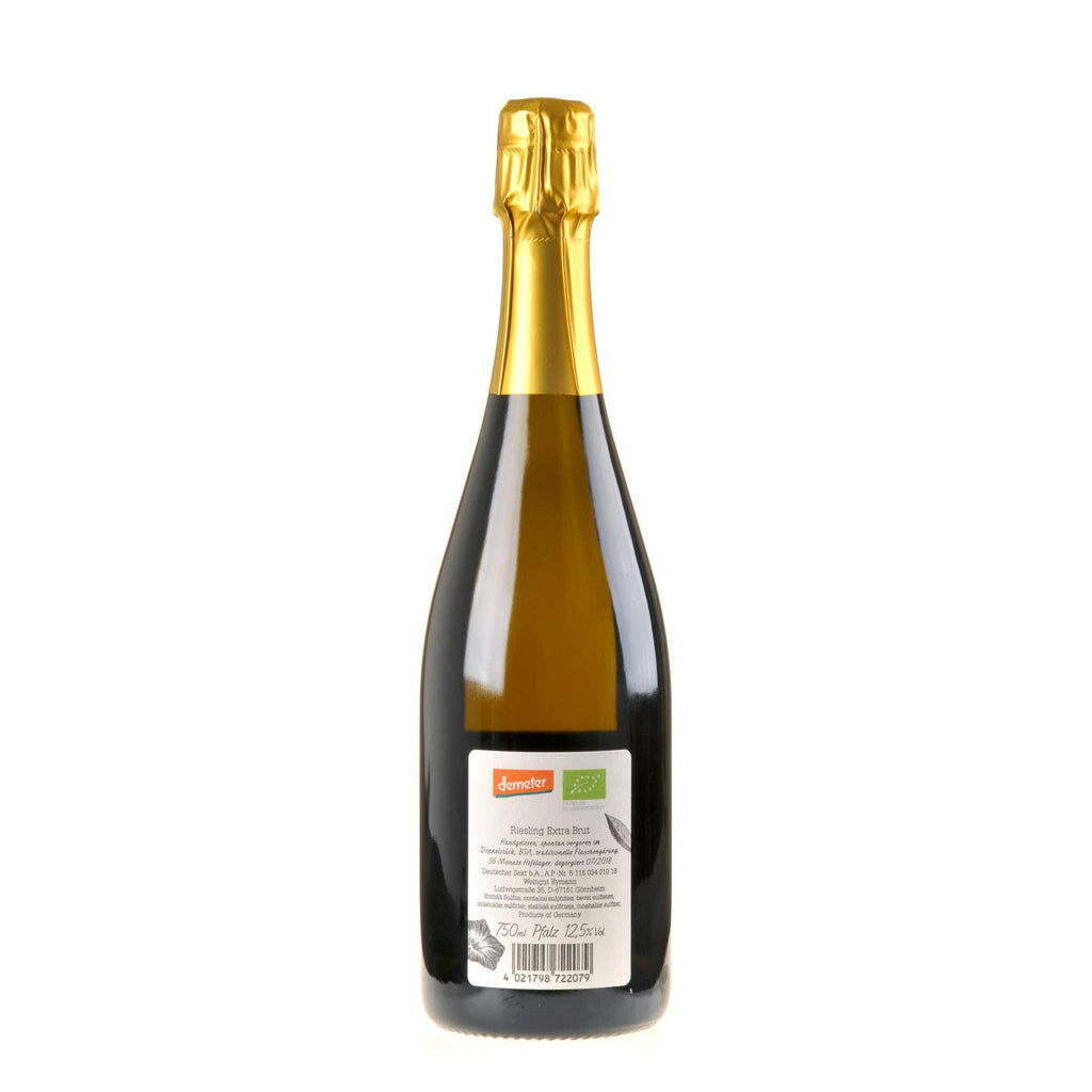 Weingut Eymann Riesling Extra Brut Rückertikette