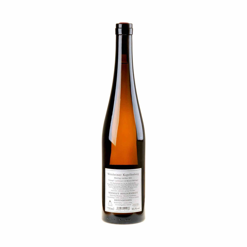Weingut Heiligenblut Riesling Kapellenberg 2021 Rücketikett