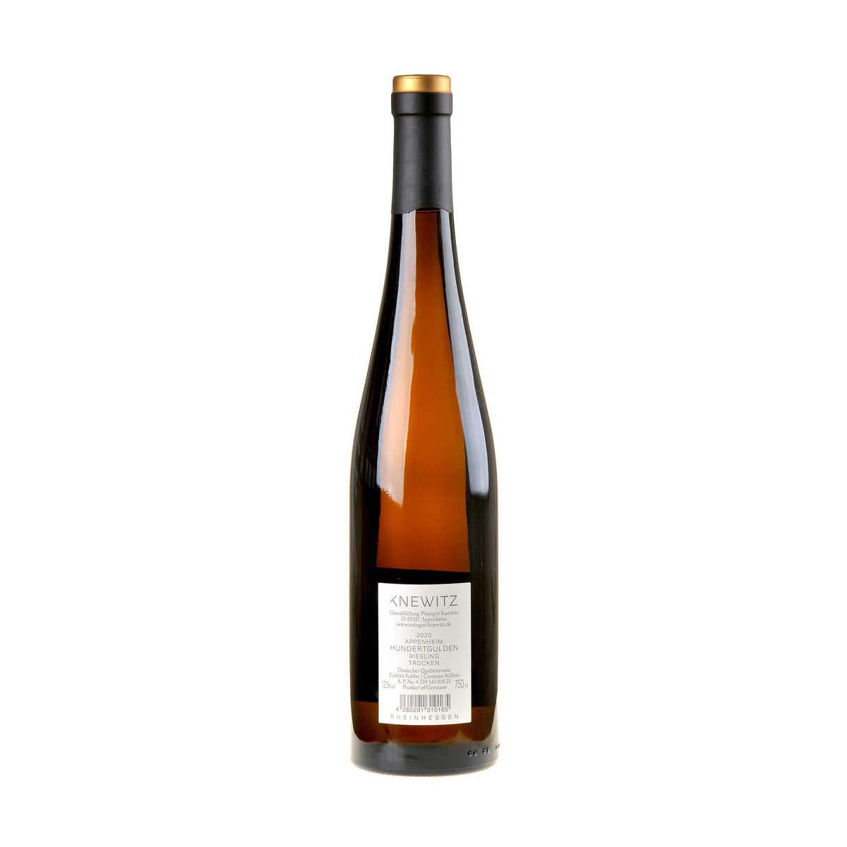 Weingut Knewitz Riesling Hundertgulden 2020 Rücketikett