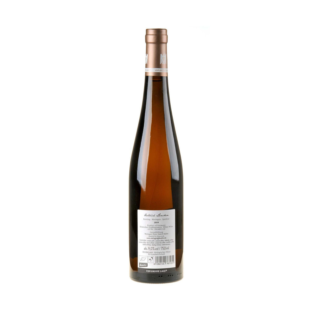 Weingut P.J.Kühn Riesling Lenchen Spätlese Bio 2019 Rücketikett