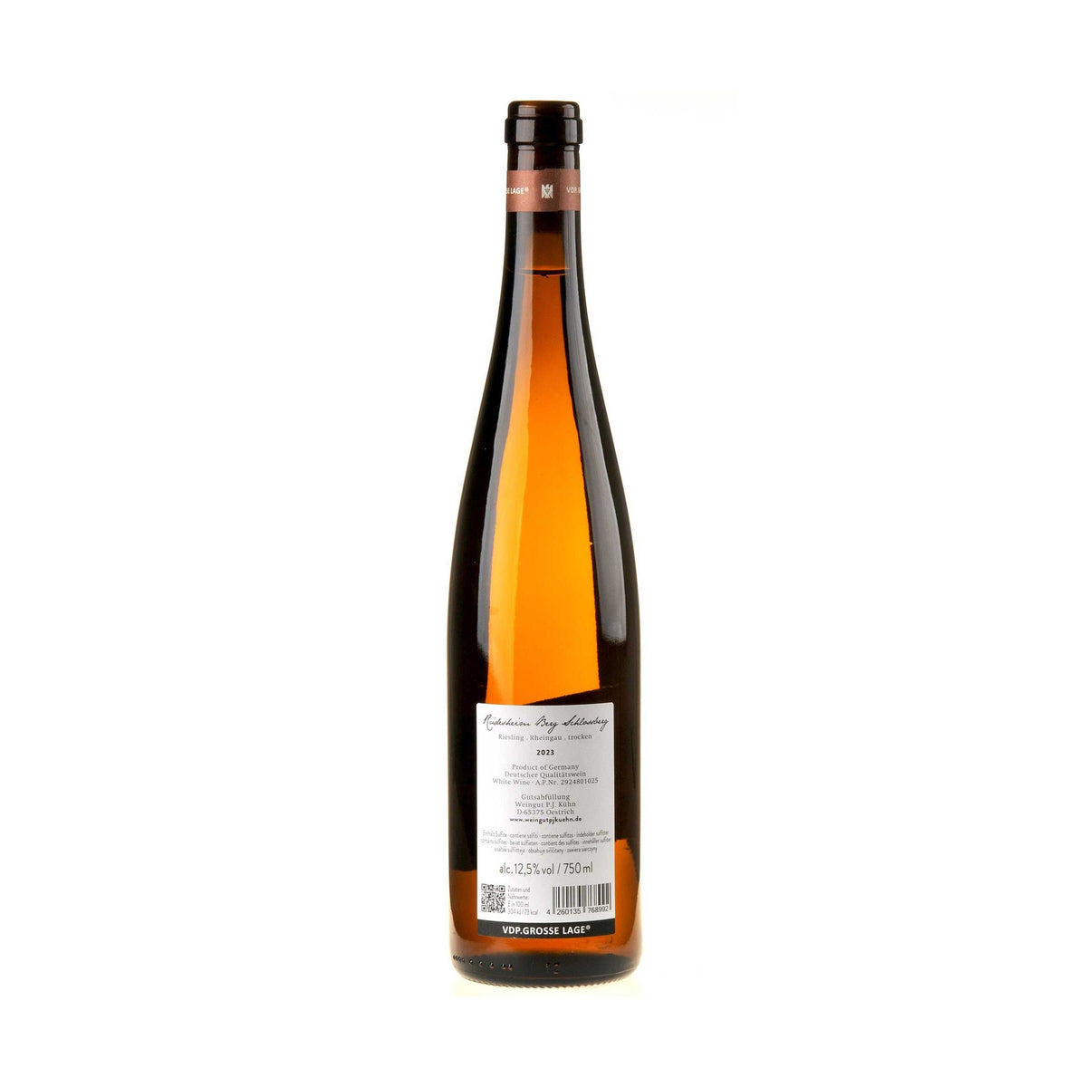 Weingut P.J.Kühn Riesling Berg Schlossberg Großes Gewächs 2023 Ruecketikett