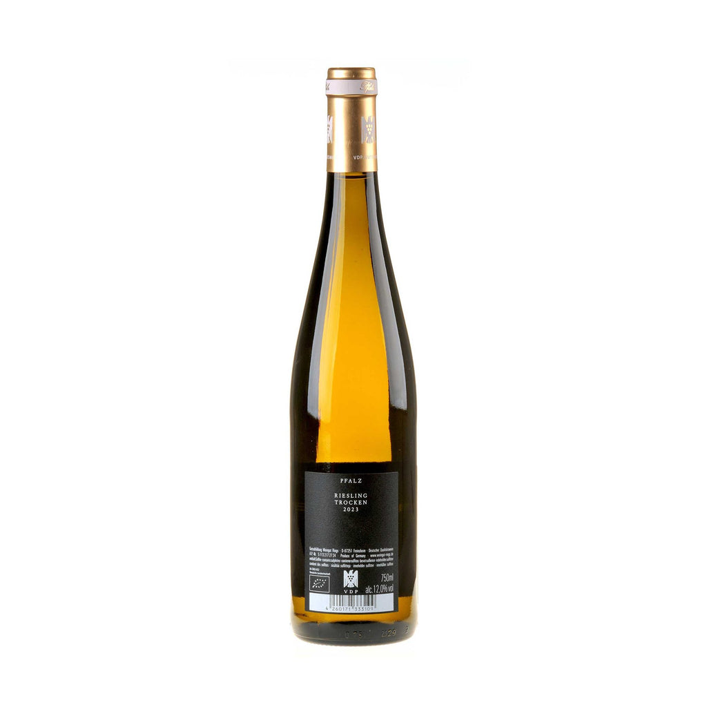 Weingut Rings Riesling Bio 2023 Rücketikett