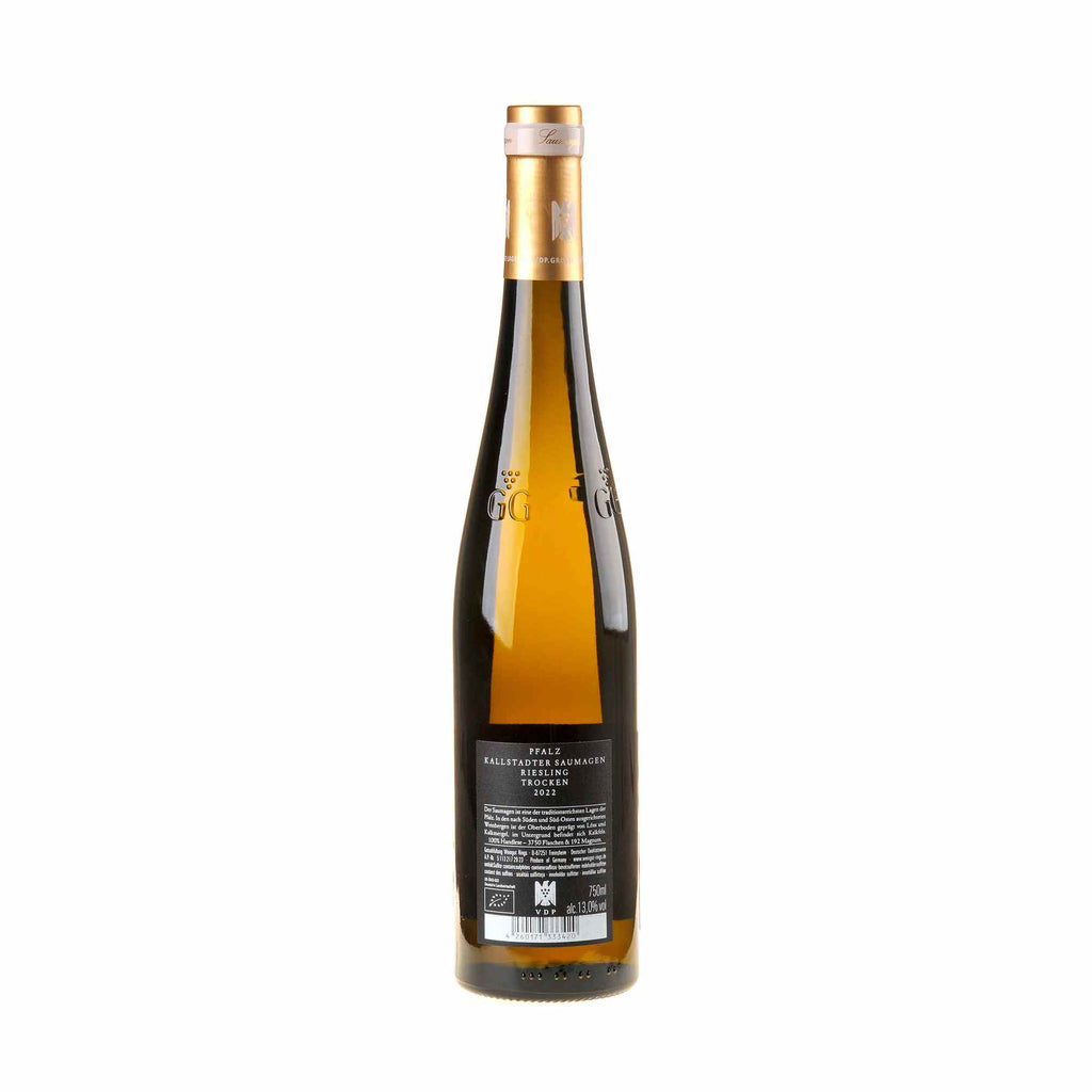 Weingut Rings Riesling Saumagen Großes Gewächs 2022 Rücketikett