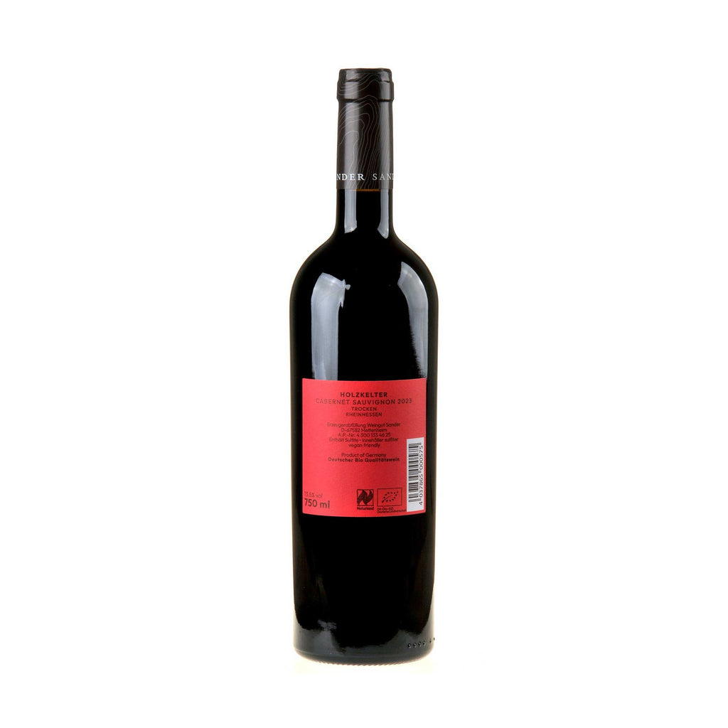 Weingut Sander Cabernet Sauvignon Holzkelter Bio 2023 Rücketikett
