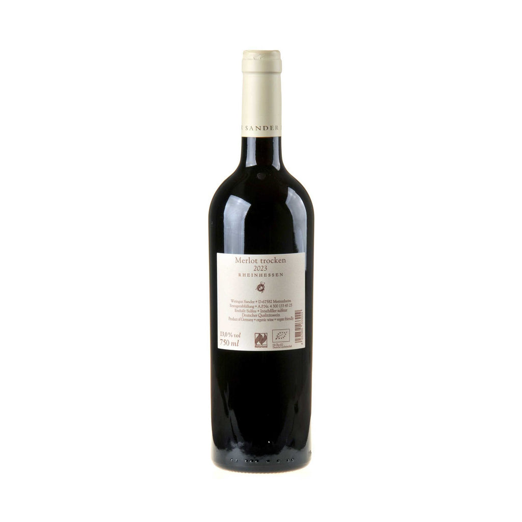 Weingut Sander Merlot Bio 2023 Ruecketikett
