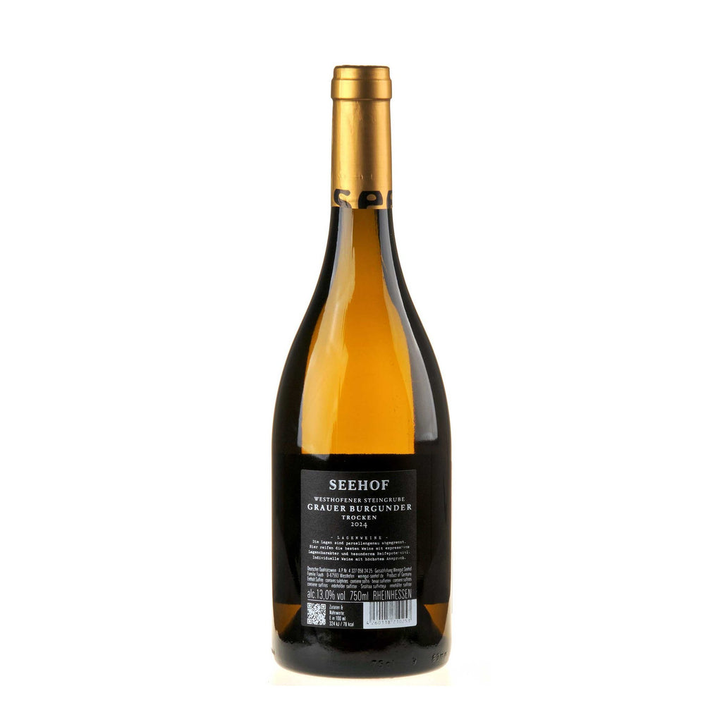 Weingut Seehof Grauburgunder Steingrube -S- Ruecketikett
