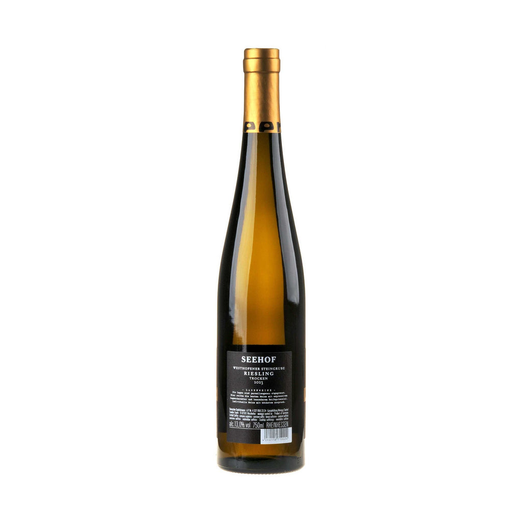 Weingut Seehof Riesling Steingrube 2023 Ruecketikett