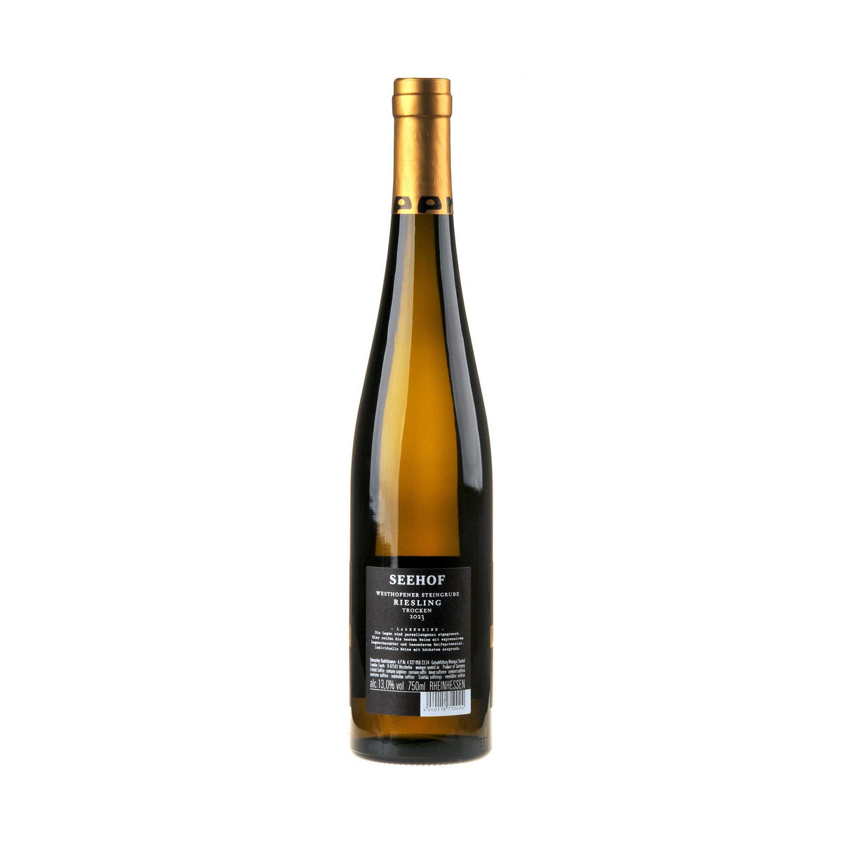 Weingut Seehof Riesling Steingrube 2023 Ruecketikett
