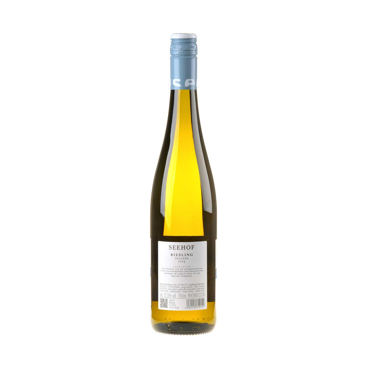 Weingut Seehof Riesling trocken 2024 Rücketikett