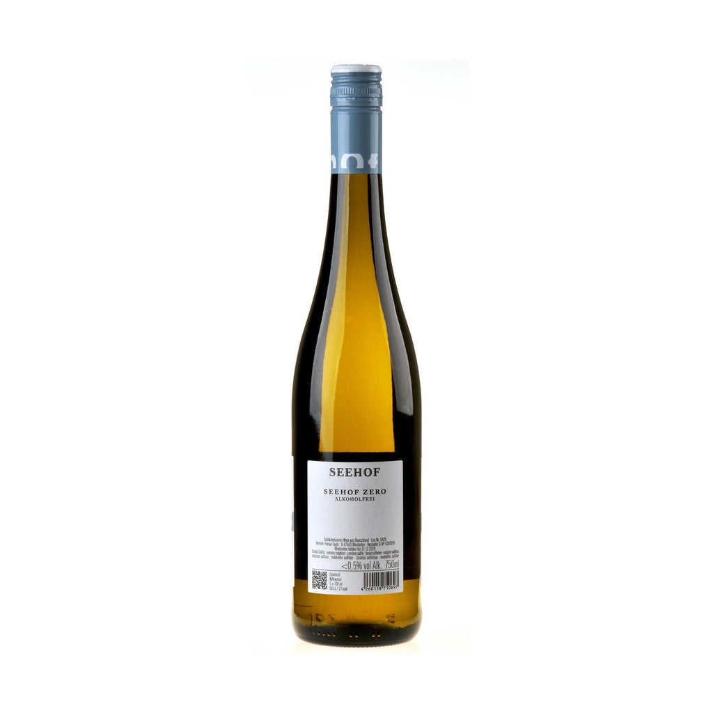 Weingut Seehof Zero Alkoholfrei Rücketikett