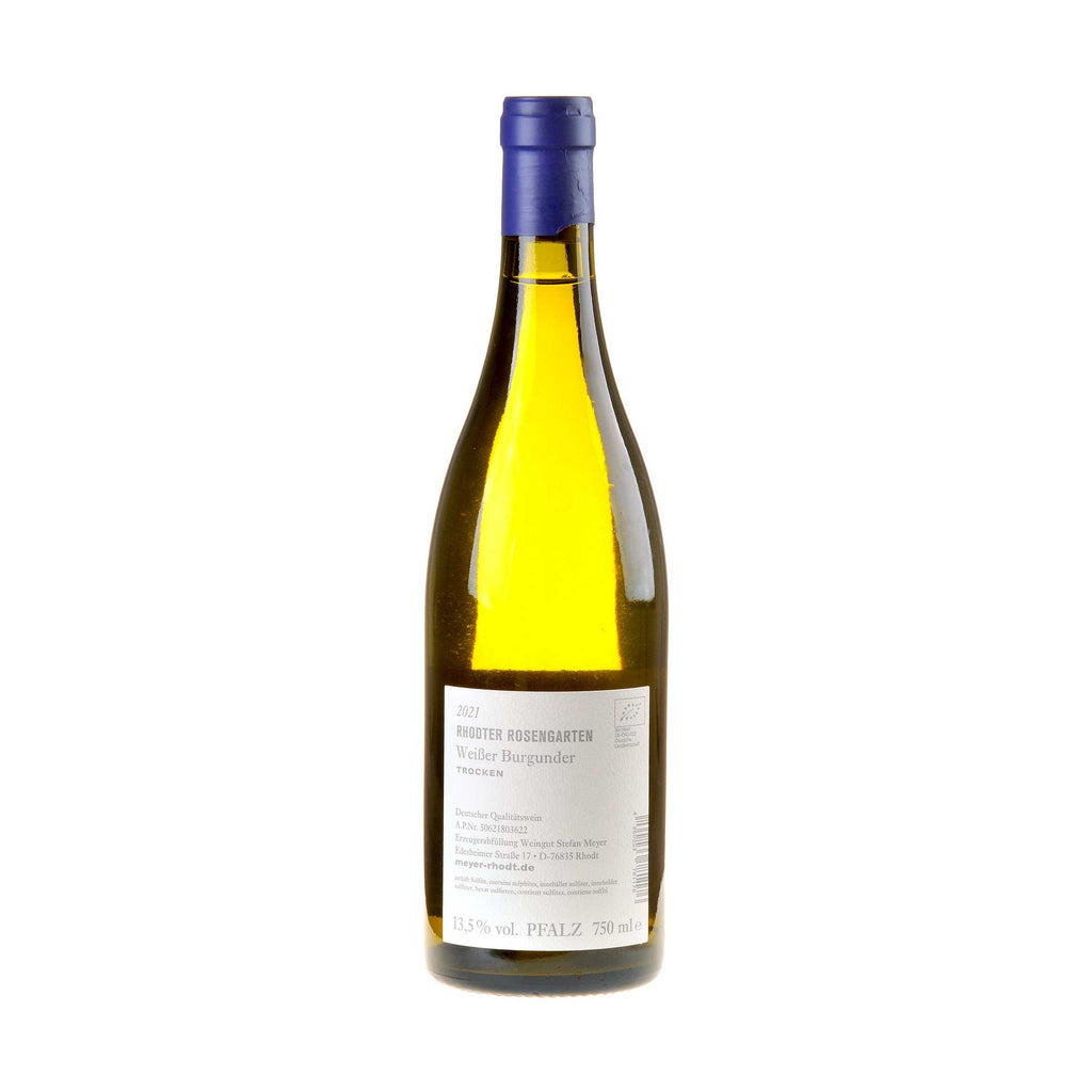Weingut Stefan Meyer Weißer Burgunder Rosengarten Bio 2021 Rücketikett