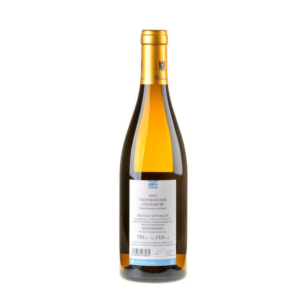 Weingut Wittmann Chardonnay Steingrube Erste Lage Bio 2022 Rücketikett