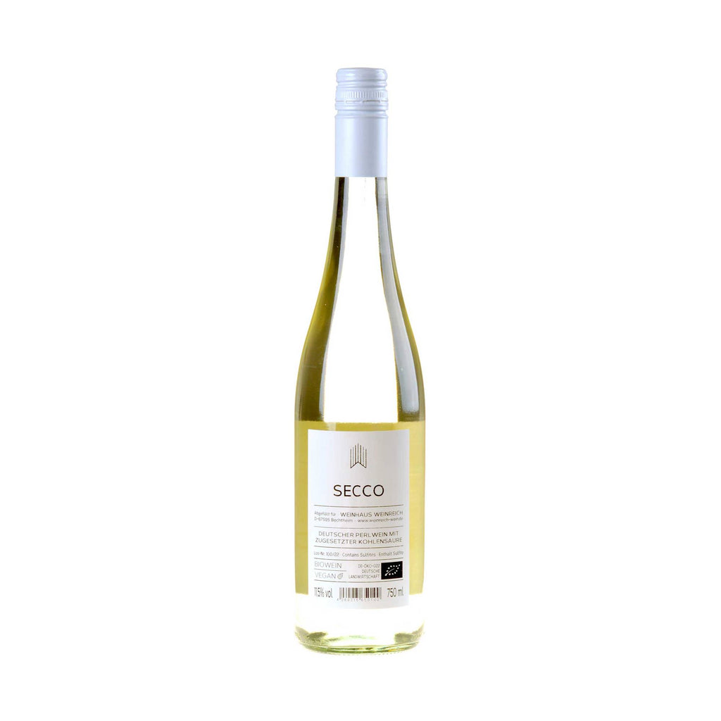 Weinreich Secco Bio 2021 Rücketikett