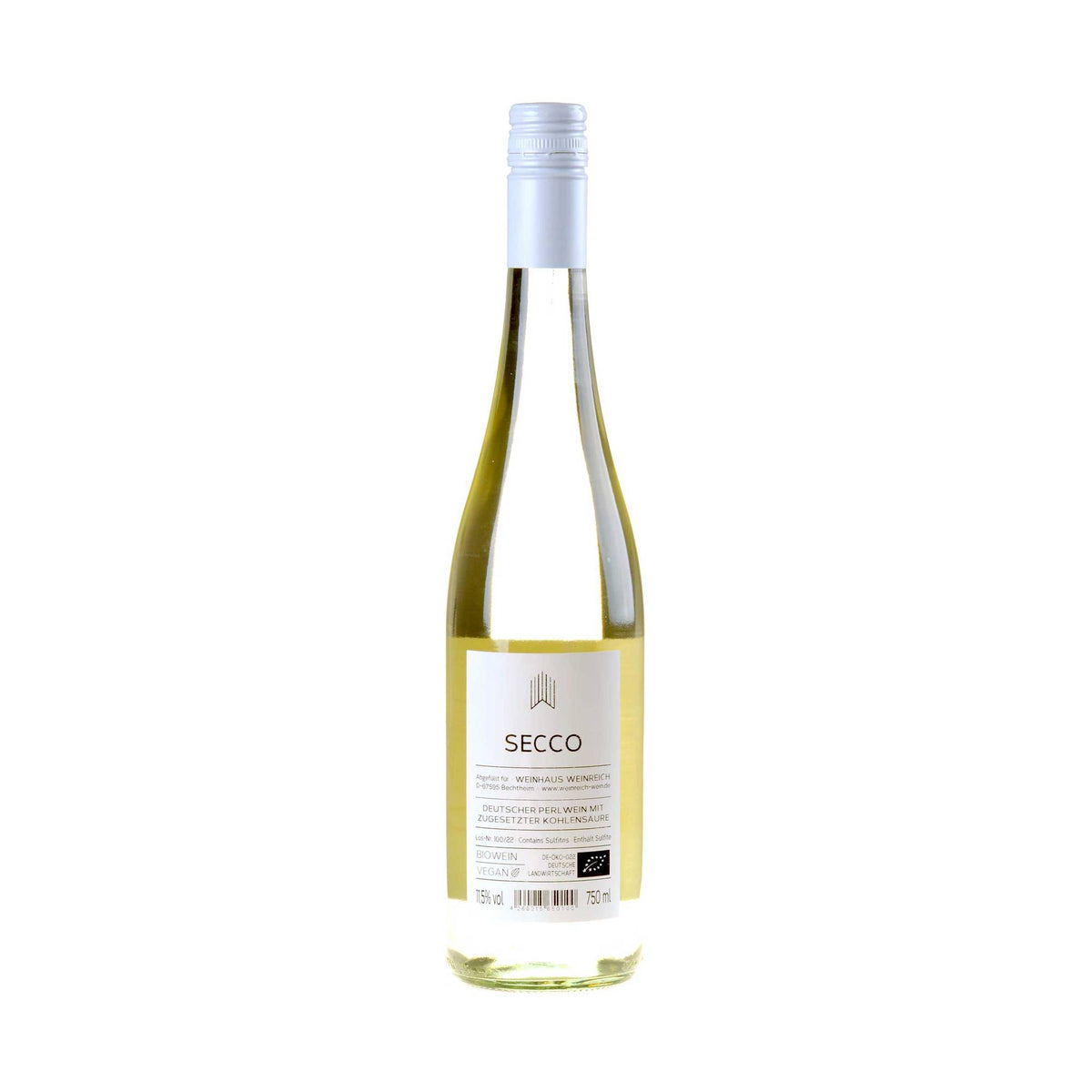 Weinreich Secco Bio 2021 Rücketikett