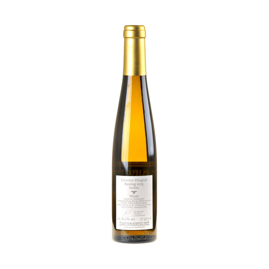 Weiser-Künstler Riesling Ellergrub Auslese Goldkapsel 0,375l Bio 2019 Rücketikette